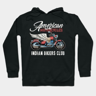 Vintage american motorcycle indian bikers old club Hoodie